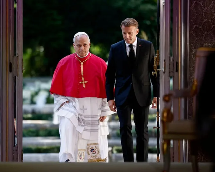 Pope Leo warns against AI and says technology ‘must remain at service of humans’ during first visit to France – as it happened