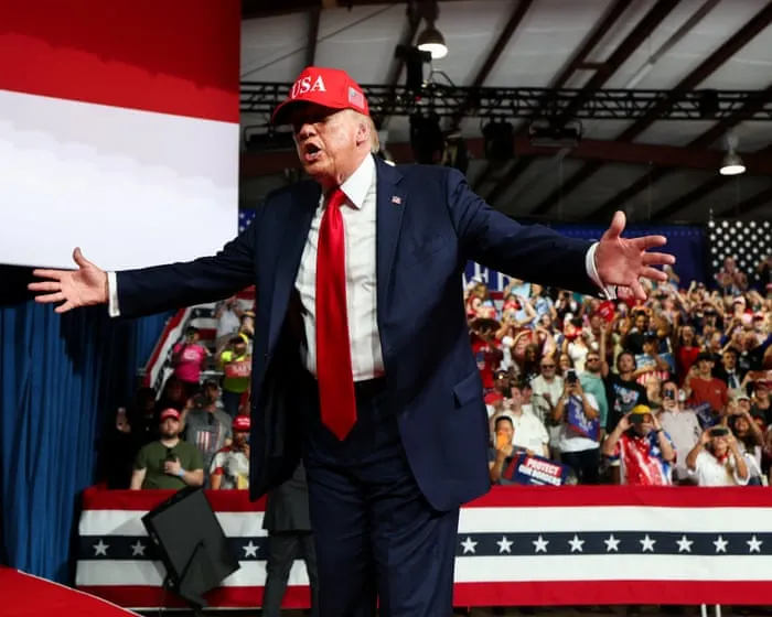‘Pretend I’m on the ticket’: Trump hits campaign trail in bid to boost Republican hopes
