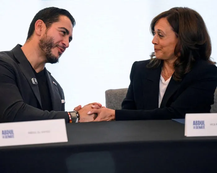 Kamala Harris returns to Michigan to campaign for Abdul El-Sayed for Senate