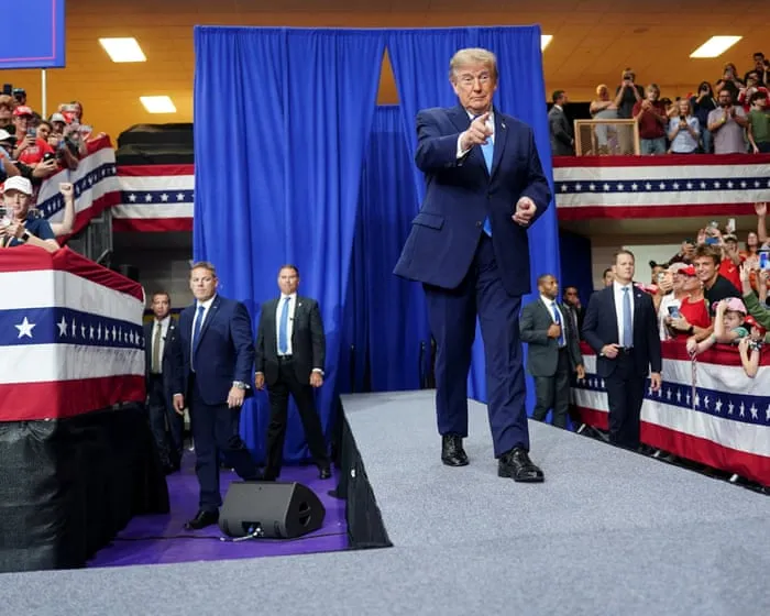 Trump heads to Nebraska as supreme court hears first oral arguments of new term – US politics live