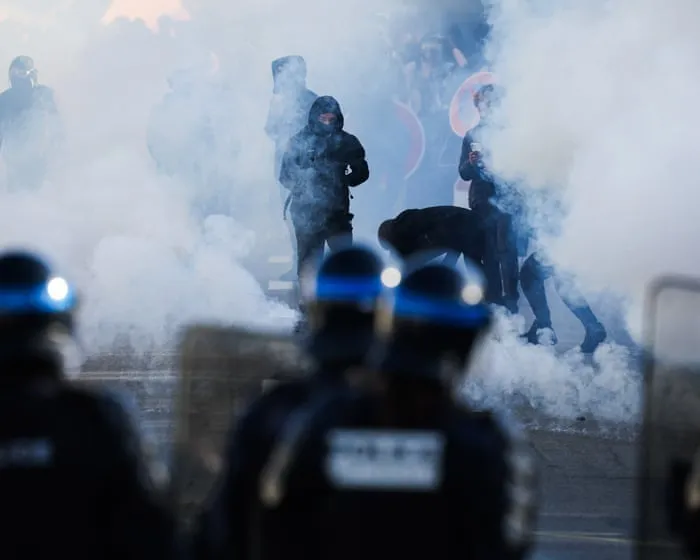 Nearly 200 students injured in French schools protests as clashes with police continue – as it happened