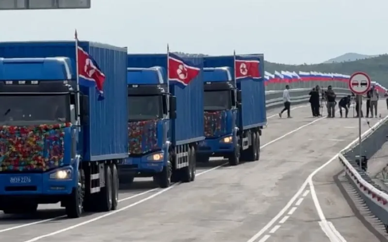 Russia and North Korea open first road bridge across their shared border