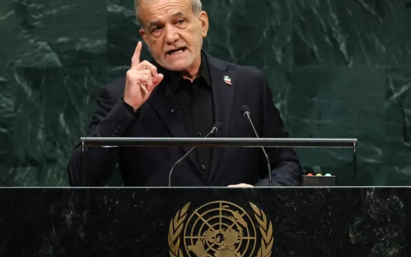 Iran’s president hits out at ‘bully’ Trump in UN speech but signals willingness to talk