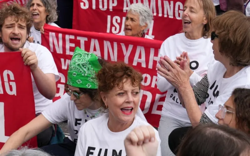 Susan Sarandon and Hannah Einbinder arrested at anti-Netanyahu protest in New York