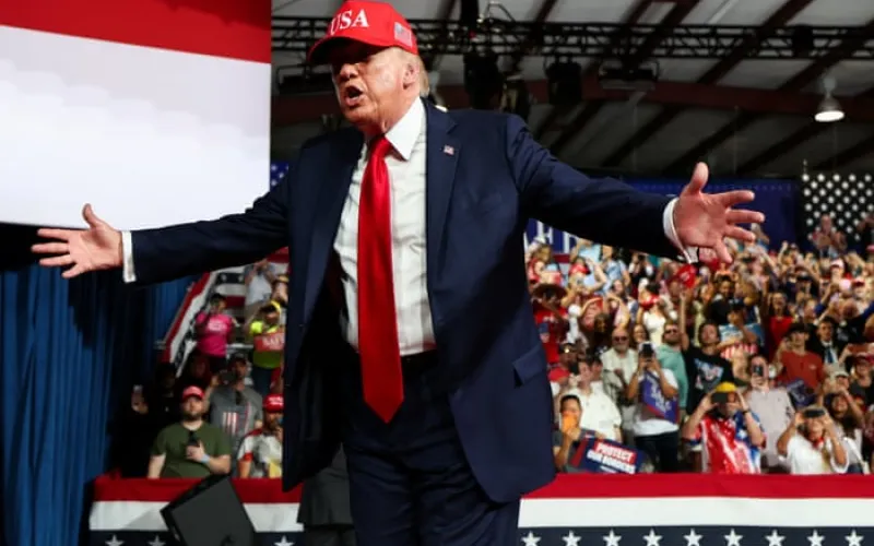 ‘Pretend I’m on the ticket’: Trump hits campaign trail in bid to boost Republican hopes