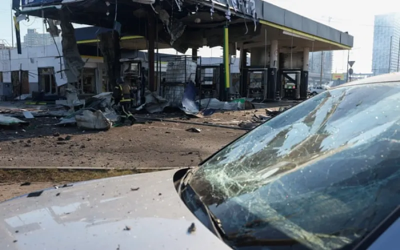 Russia targets Kyiv petrol stations for first time with jet-powered drones