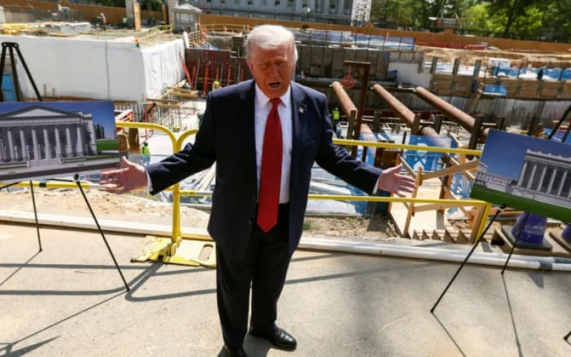 Trump’s ballroom construction can resume at White House, supreme court rules – as it happened