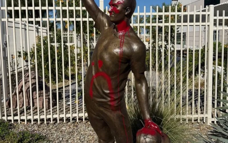 New Charlie Kirk statue vandalized at Turning Point USA headquarters
