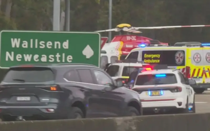 Five-year-old girl in a coma and P-plater charged after car hits crowd of NRL fans in Newcastle
