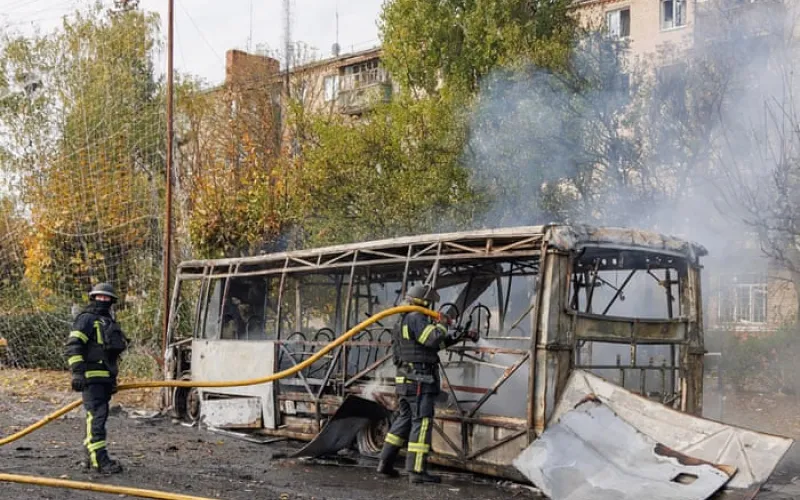 Russian attack on bus kills at least 30 people near Ukraine frontline