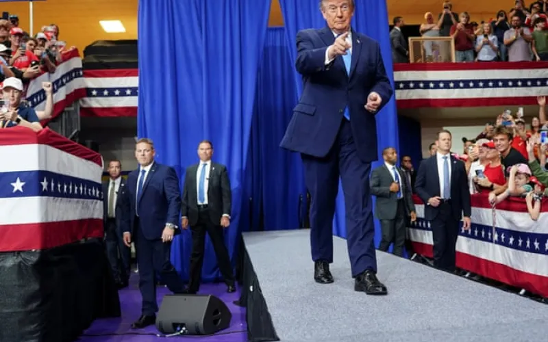 Trump heads to Nebraska as supreme court hears first oral arguments of new term – US politics live