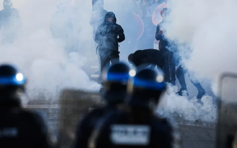 Nearly 200 students injured in French schools protests as clashes with police continue – as it happened